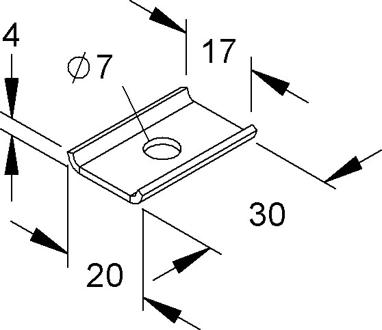 Niedax Haltelasche Grhlg V