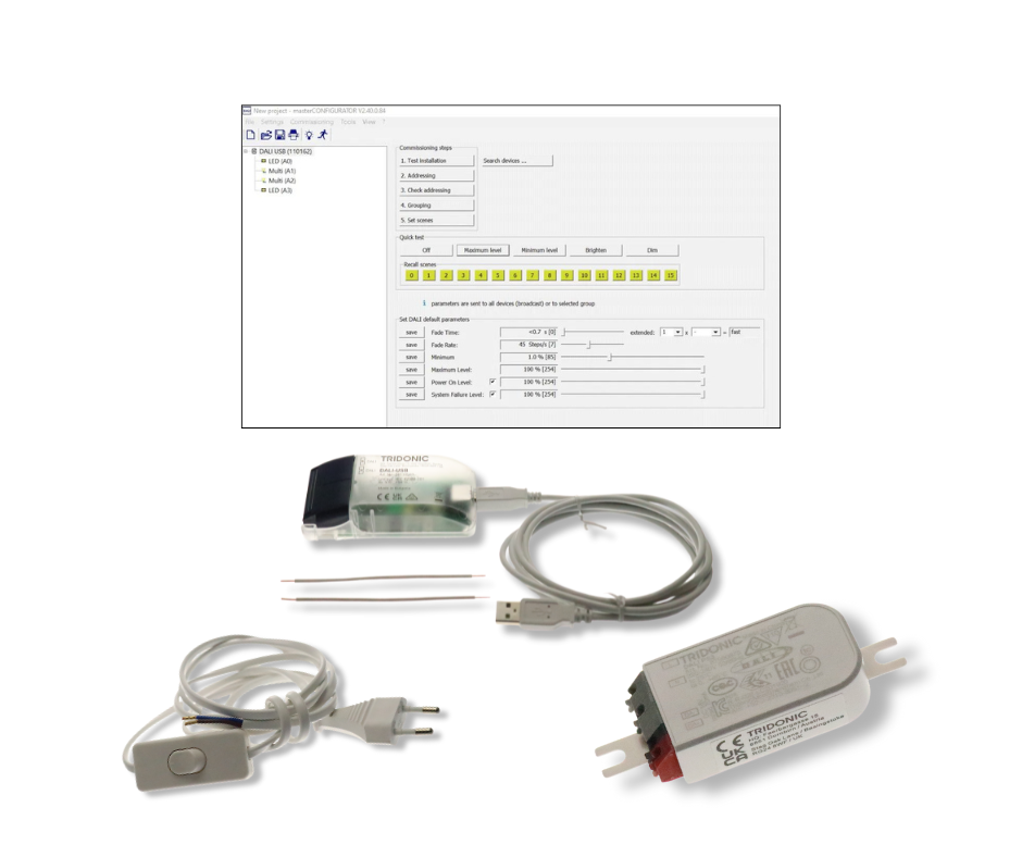 watt24 DALI Programmierset (Komplettset bestehend aus: DALI USB Maus, Stromversorgung, Software) - 30127443