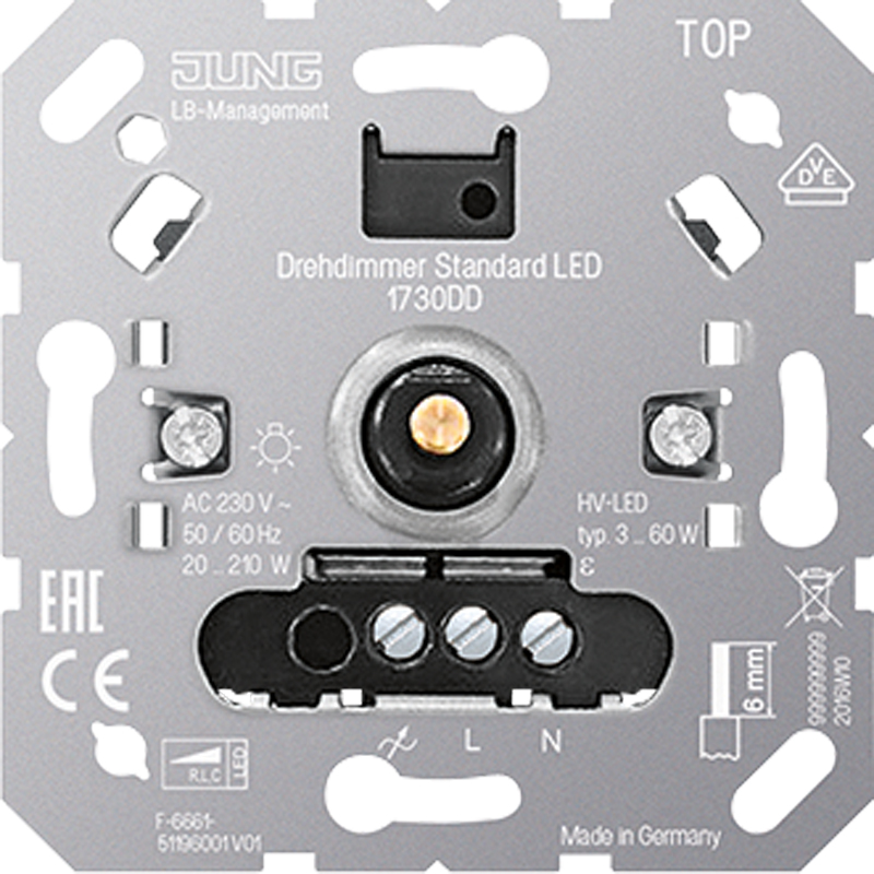 Jung LED-Drehdimmer Standard 1730 DD - 1730DD