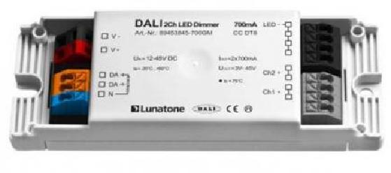 Lunatone LED-Dimmer DALI 2Ch CC 500 mA gem- Deckeneinwurf - 89453845-500GMDE