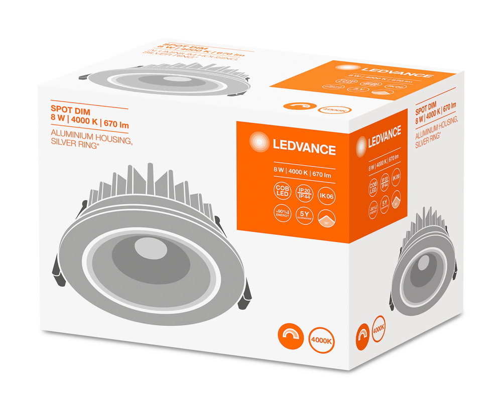 Ledvance LED spotlight SPOT DIM 8 W 4000 K IP44/IP20 SI - 4058075127067
