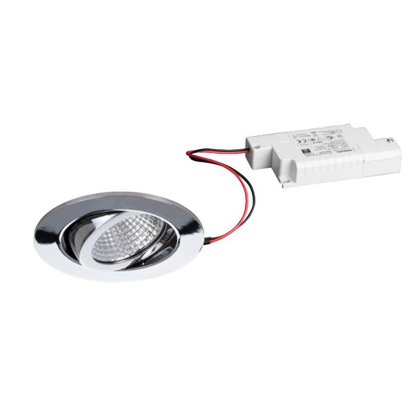 Brumberg recessed LED spotlight 7W 230V round chrome - 39261023