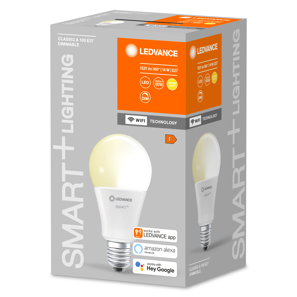 Ledvance Smart+ WiFi LED-Lampe Kolbenform E27/12W 1521lm Warmweiß dimmbar günstig online kaufen