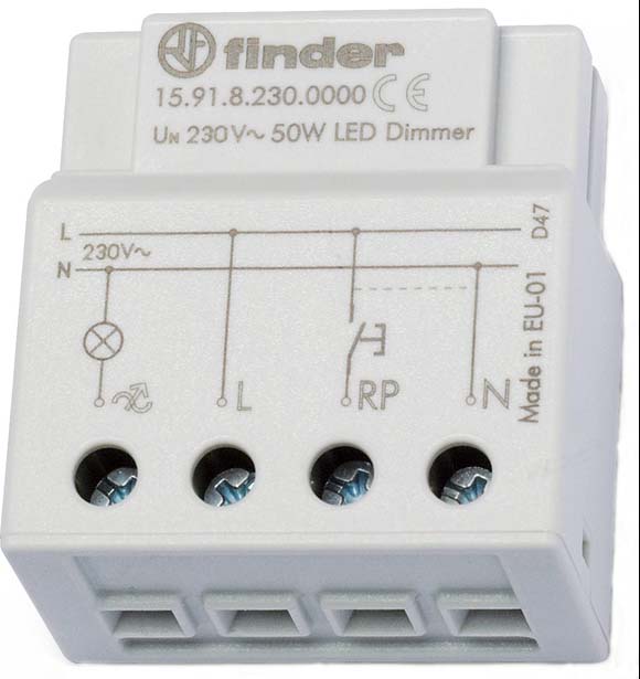 Finder Dimmer elektronisch 230VAC max.50W LED 15.91.8.230.0000 - 159182000000
