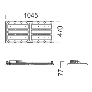 Zumtobel Group LED-Hallenleuchte 840, ws CR2L27k-840PCWBEVGWH - 42187630