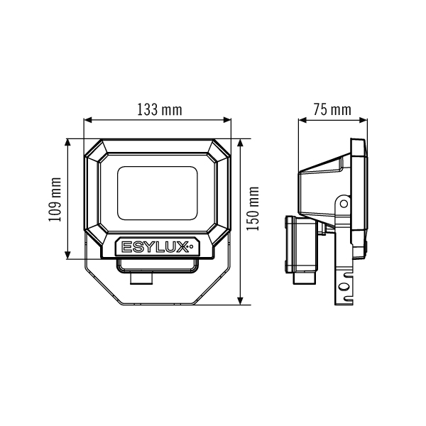 ESYLUX LED-Strahler ADF 3000K m.MontBügel sw SUN OFL TR1000 830BK - EL10810 günstig online kaufen