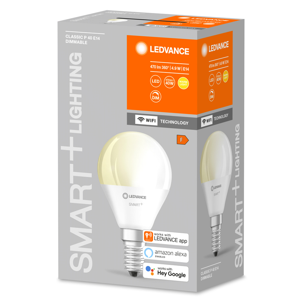 Ledvance LED-Leuchtmittel SMART+ WiFi Mini Bulb Dimmable 40  4.9 W/2700 K E günstig online kaufen