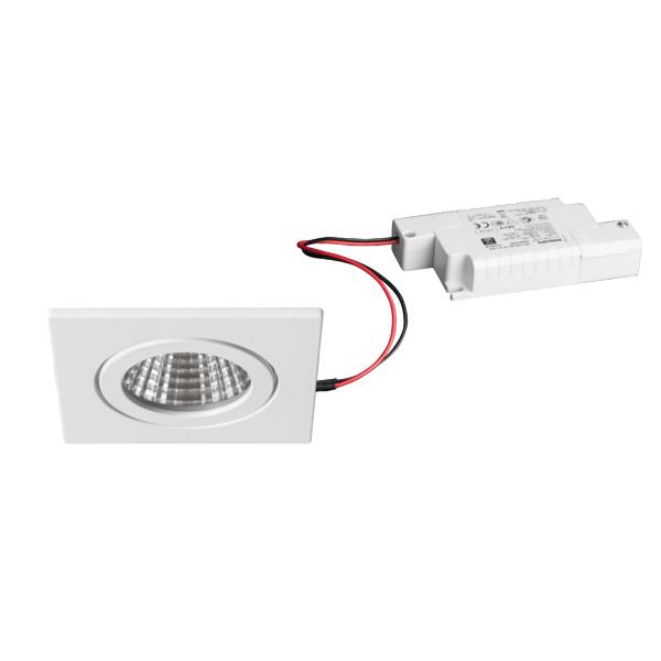 Brumberg recessed LED downlightset, V4A, IP54, phase cut - 39376073