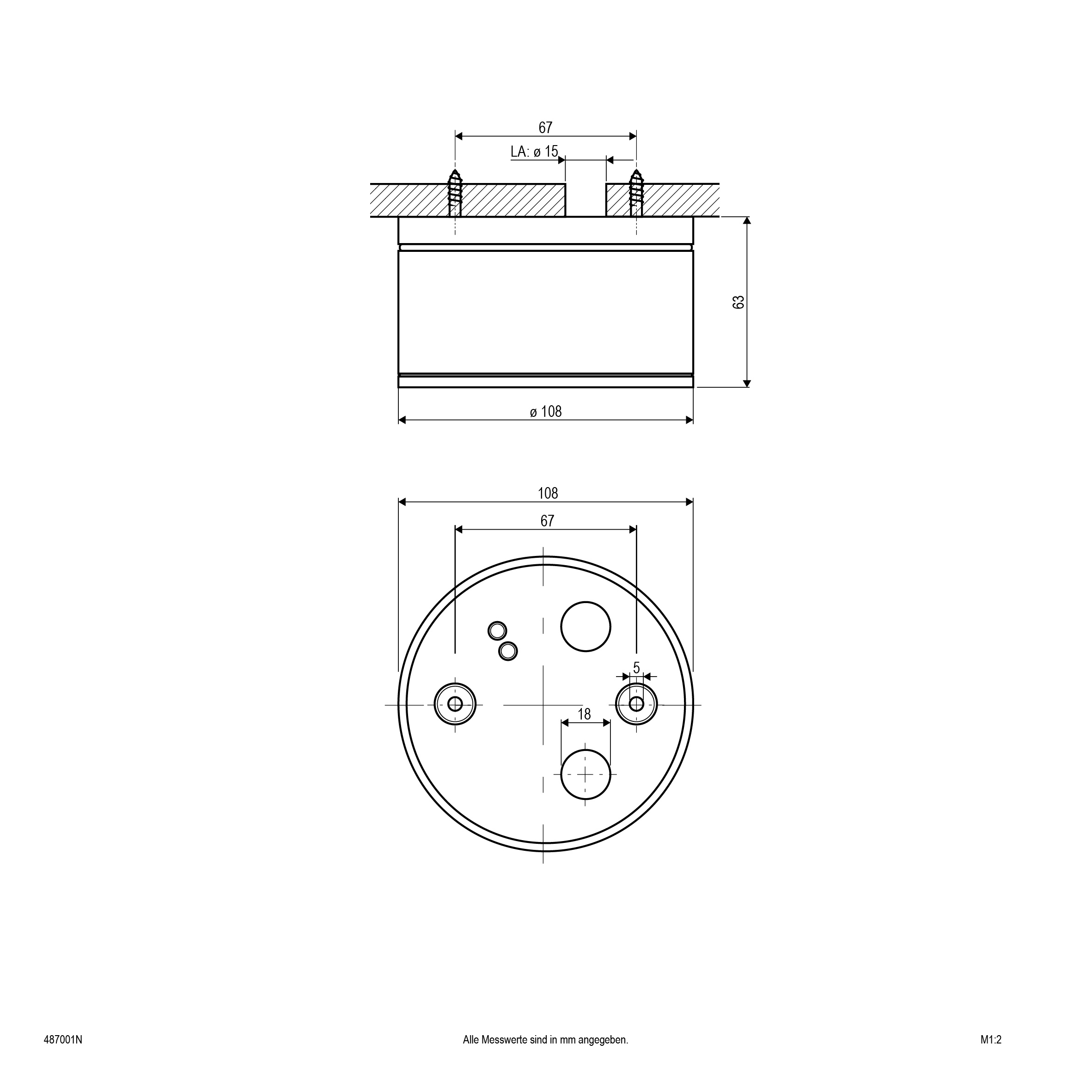 EVN Lichttechnik Decken-/Wandleuchte 230V GX53 11W IP54 487001N ws - 487001 günstig online kaufen