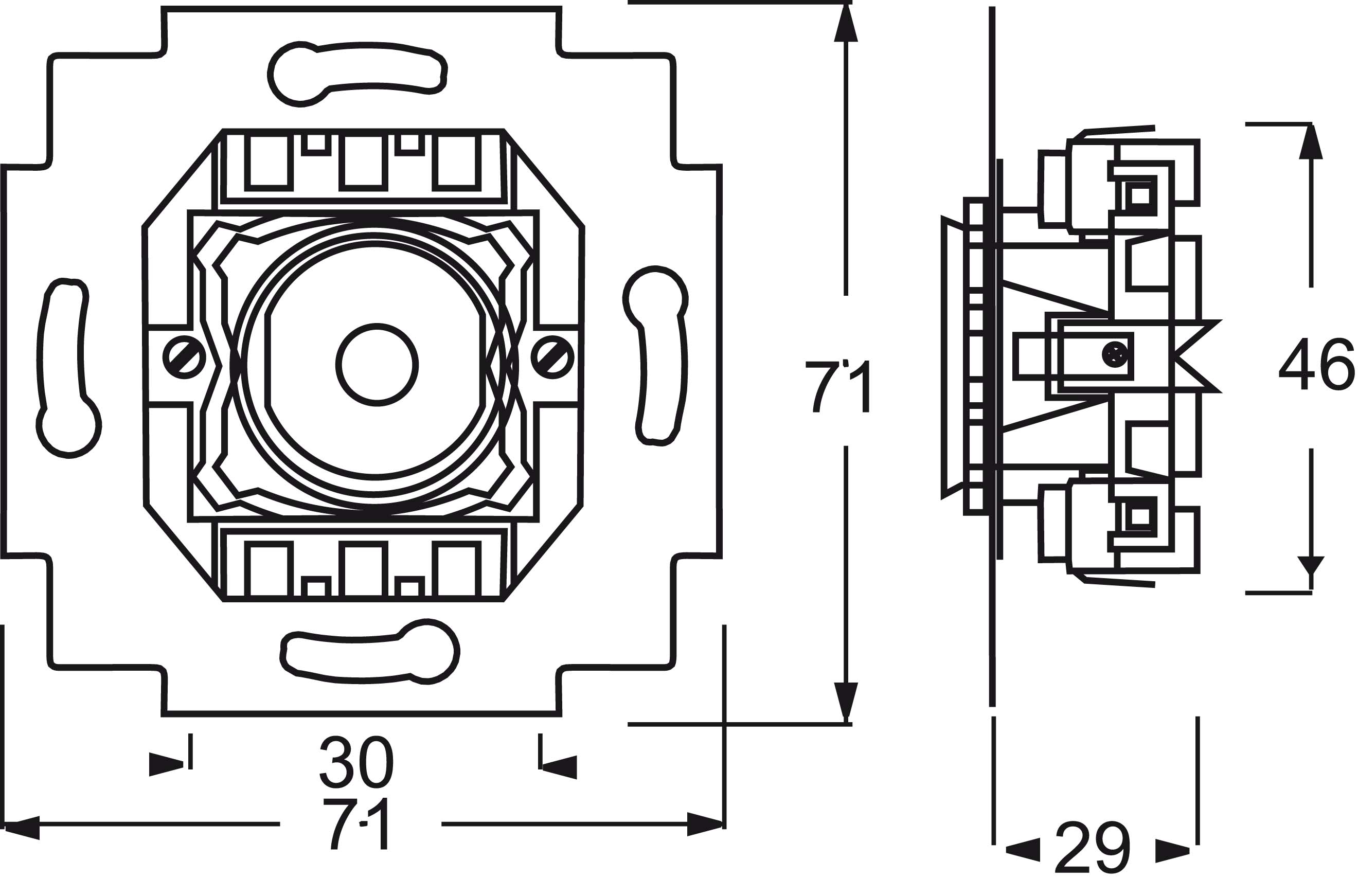 Busch-Jaeger Kreuzschalter-Einsatz Druckfolge 2001/7 U - 2CKA001012A1630 günstig online kaufen