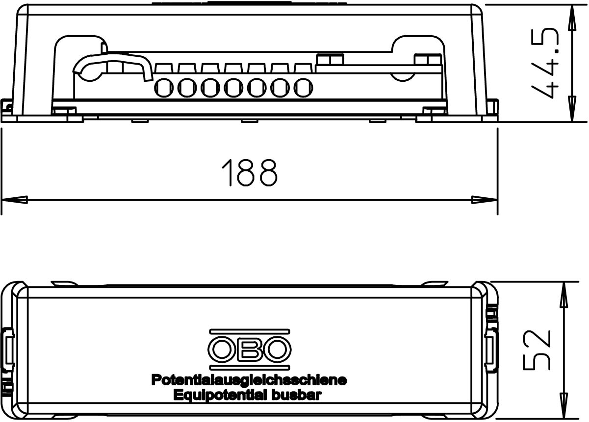 OBO Bettermann Vertr Potentialausgl.schiene 7x25qmm 1809 - 5015073