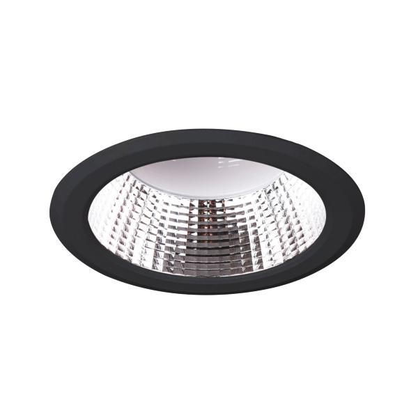 Brumberg recessed LED downlight, DALI dimmable, textured black - 12562184