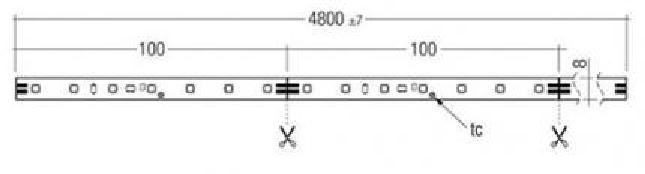 Tridonic LED-Tape LLE FLEX G2 8x4800 4W-600lm/m 827 ADV (4,8m Rolle) - 28001832