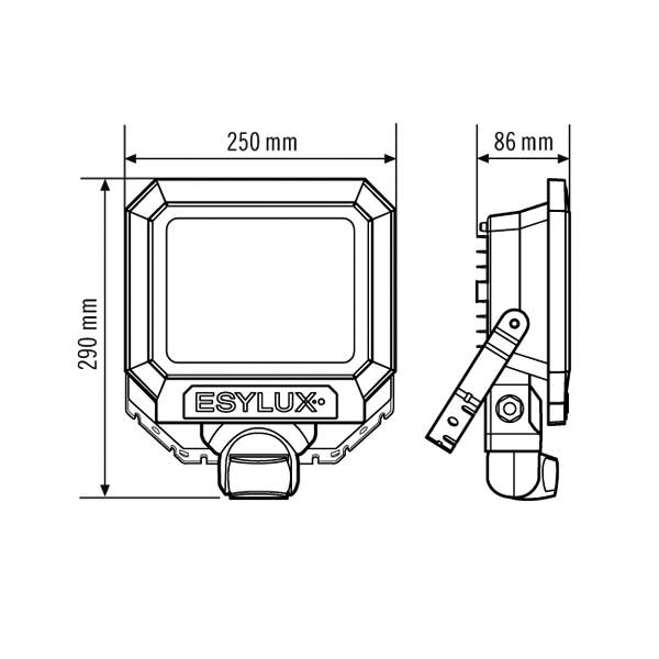 ESYLUX LED-Strahler schwarz SUNAFLTR5400850MDBK - EL10810282 günstig online kaufen