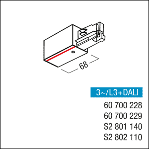 Zumtobel Group Anfangseinspeisung 3ph ws Schutzleiter rechts S2 801140 - S2801140