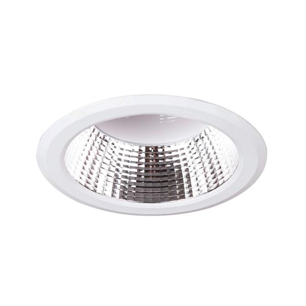 Brumberg recessed LED downlight, switchable, textured white, round - 12560173