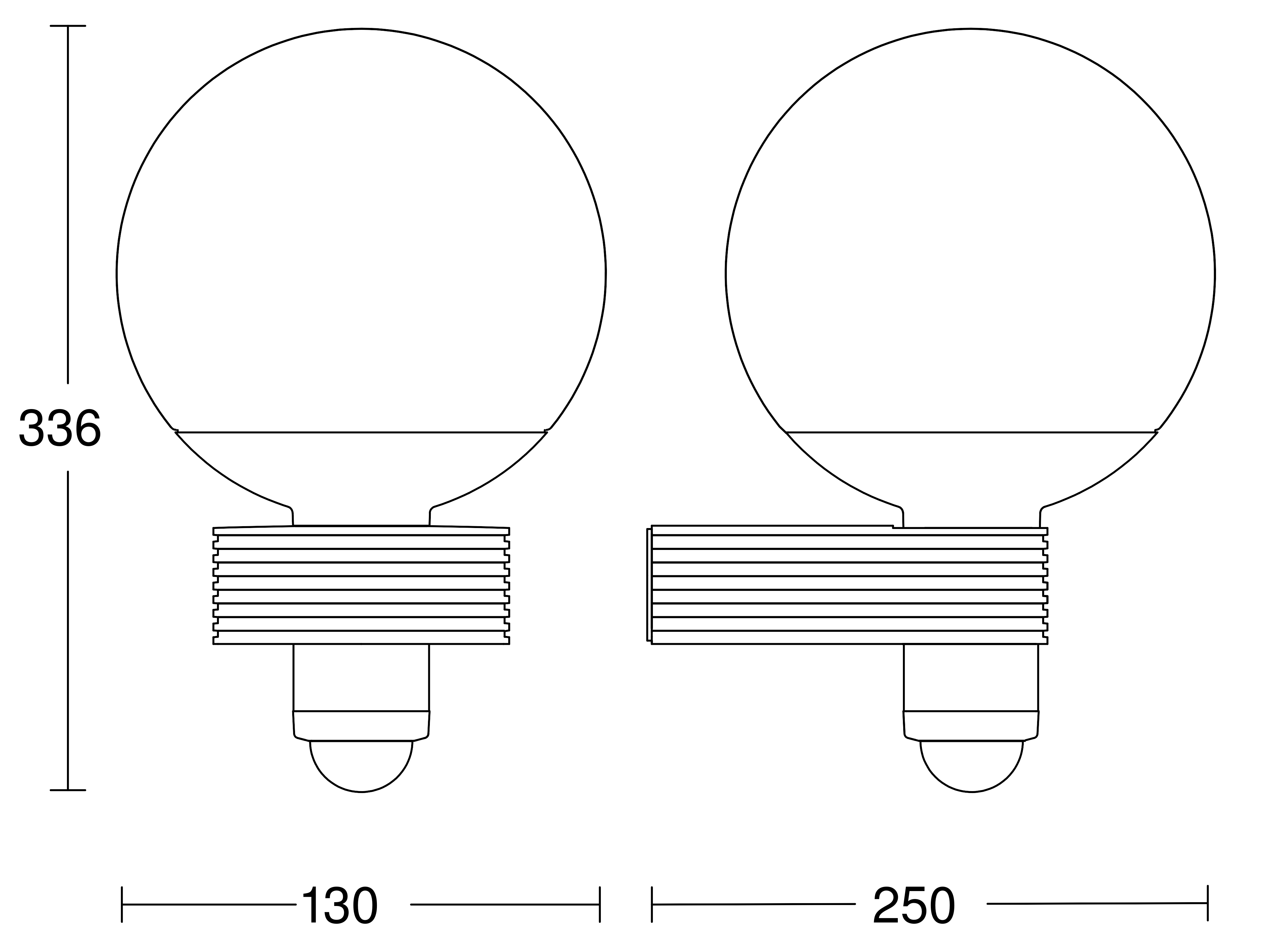 Steinel Sensor-Außenleuchte 250 x 215 336 mm L 400 S schwarz - 611019