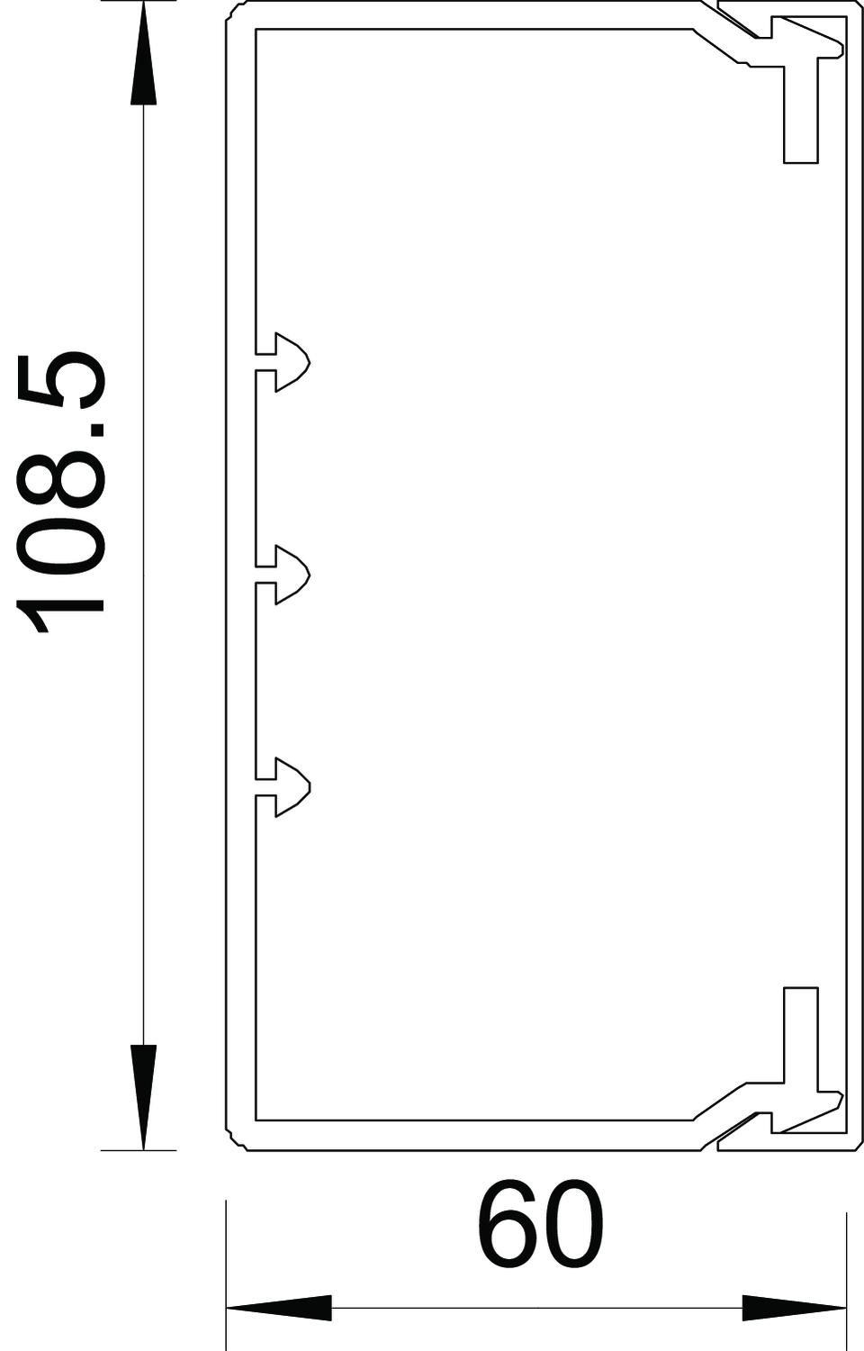 OBO Bettermann Vertr Wand+Deckenkanal 60x110mm WDKH-60110RW - 6175420 günstig online kaufen