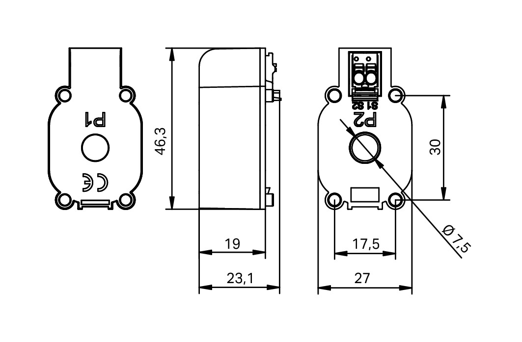 WAGO GmbH & Co. KG Aufsteck-Stromwandler 64A/1A 855-2701/064-001