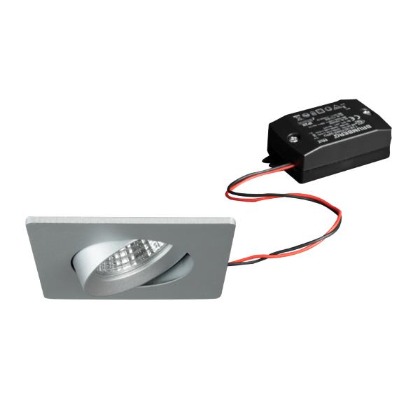 Brumberg LED-Einbaustrahlerset, schaltbar, silber, quadratisch - 38455683 günstig online kaufen