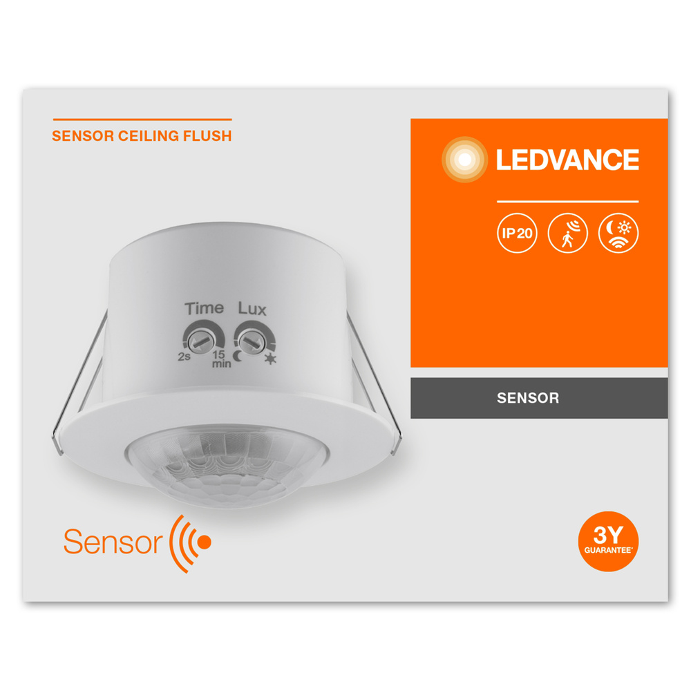 Ledvance sensor SENSOR CEILING FLUSH IP20 360DEG IP20 WT - 4058075240315