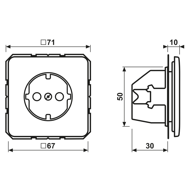 Jung SCHUKO-Steckdose 16A 250V CD 1520 LG - CD1520LG