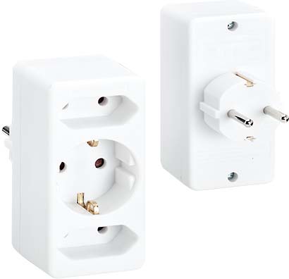 Bachmann Multistecker 2xEuro 1xCEE7/3,PVC 921.274 - 921274 günstig online kaufen