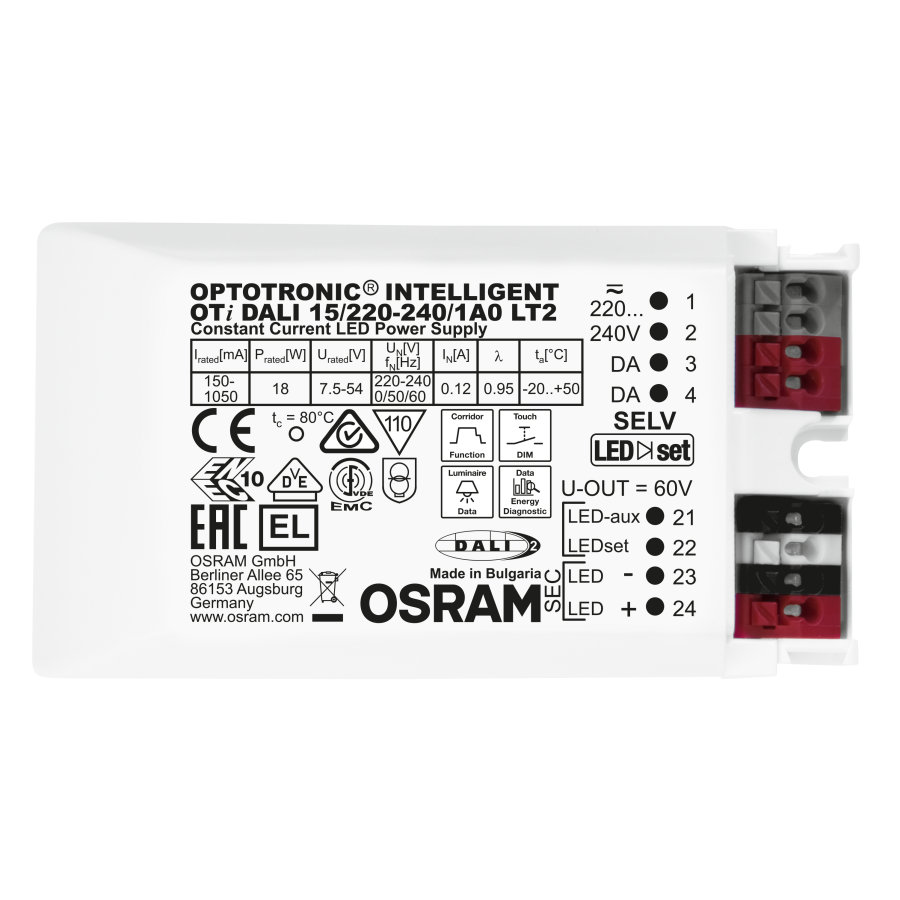 Osram LED-Treiber OTi DALI 15/220-240/1A0 LT2 - 4062172143912