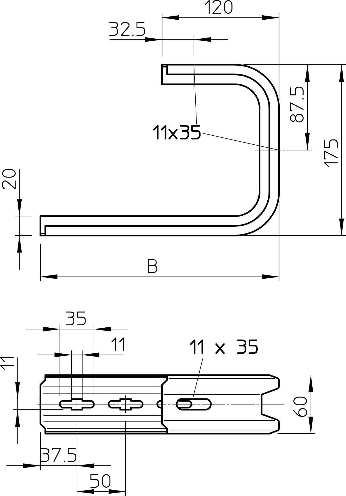 OBO Bettermann Vertr Deckenbügel 245mm TPD 245 FS - 6363814 günstig online kaufen