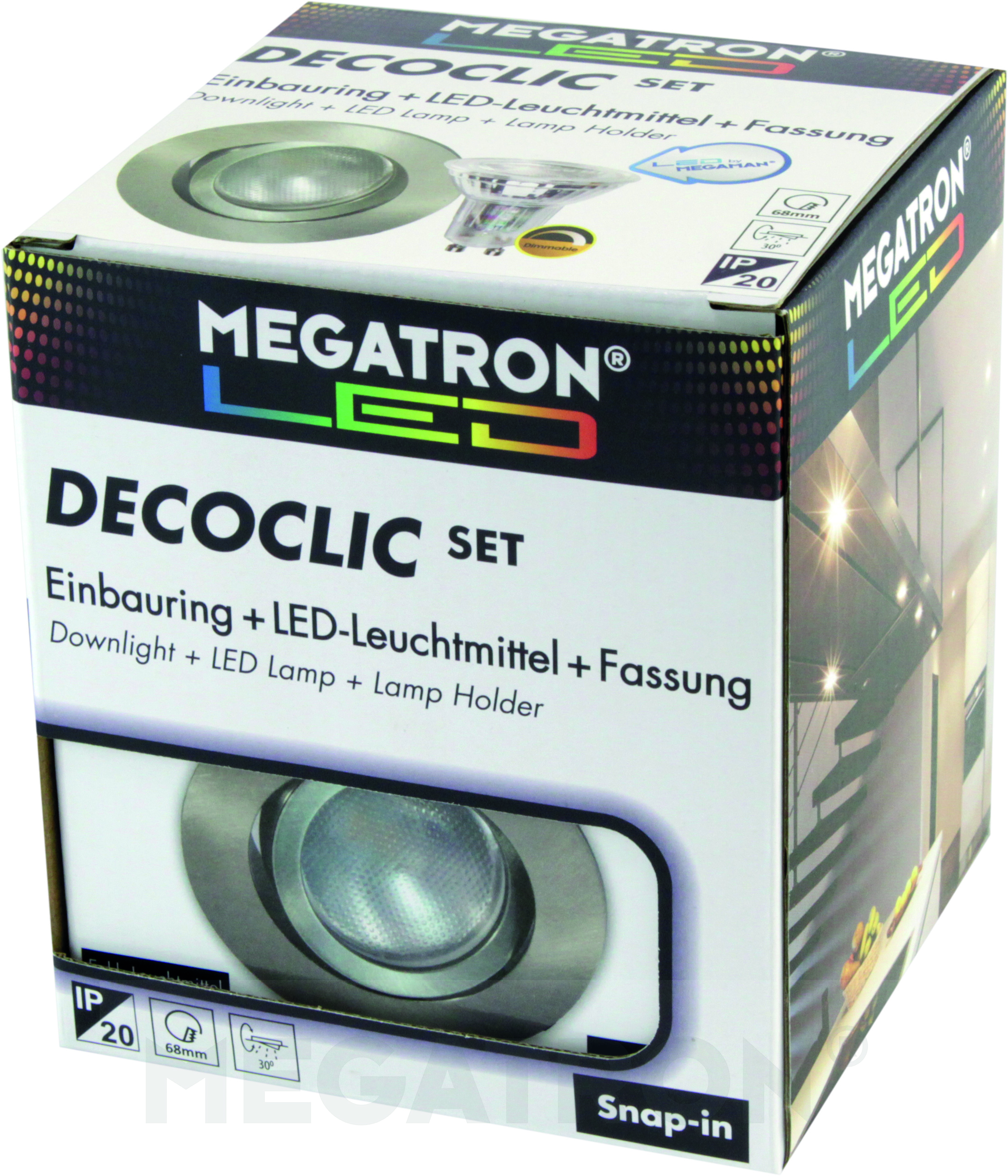 Megatron LED-Einbauspot Set 2800K dim eb MT75404 günstig online kaufen