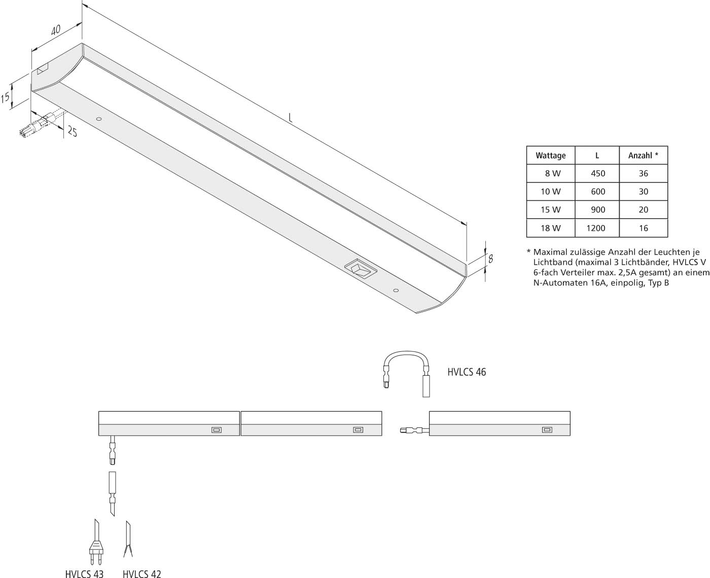 Hera LED-Unterbauleuchte ModuLite F900mm nw 20202580303