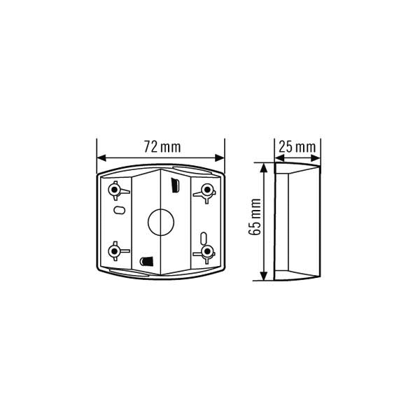 ESYLUX MD-Ecksockel sw f. BWM der MD Ser. EDGE MOUNTING BK - EM10025532