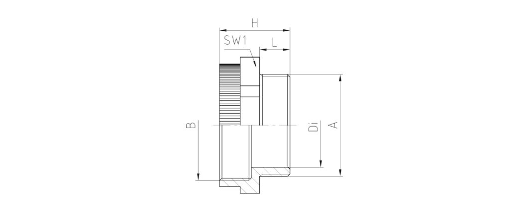 Jacob PA-Erweiterung M20/M25x1,5 M20M25PA