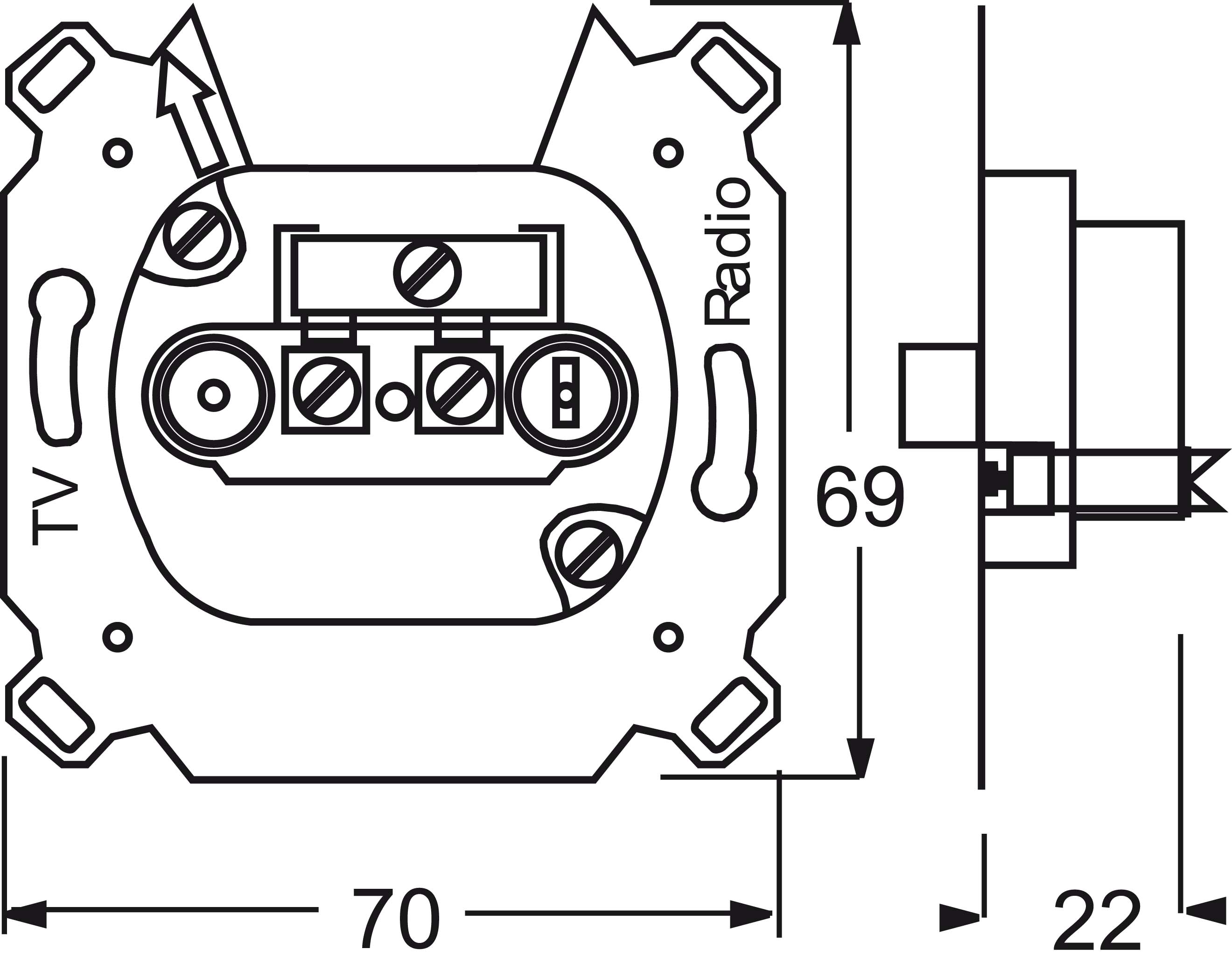 Busch-Jaeger Einsatz 0230-101 - 2CKA000230A0250 günstig online kaufen