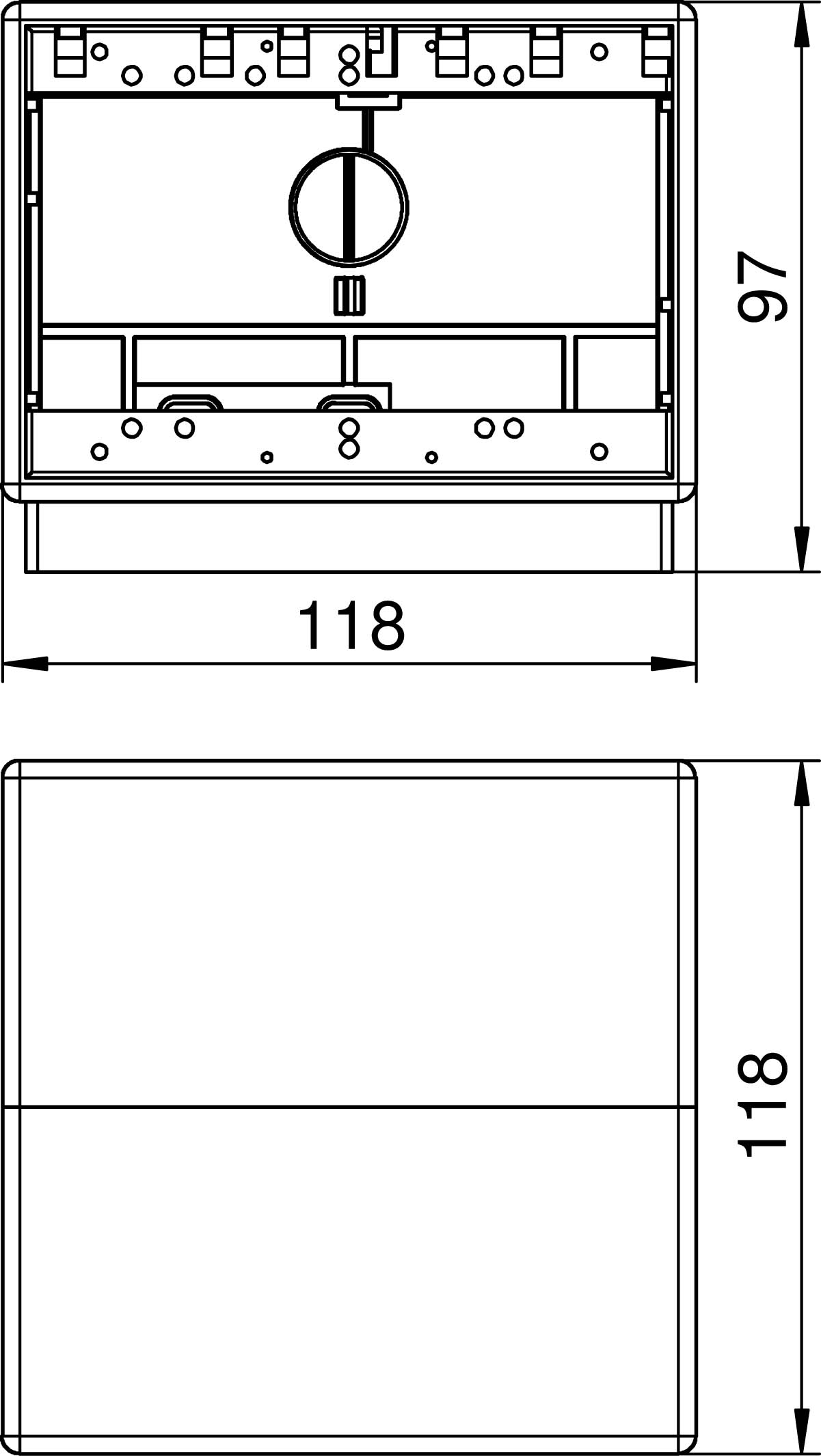 OBO Bettermann Vertr Telitank 118x118x97 T4B 00C 9011