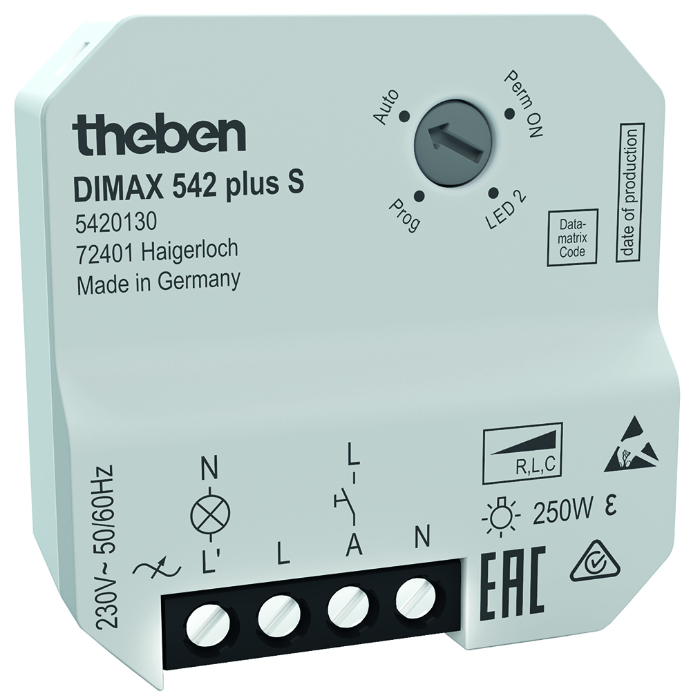 Theben UP-Universaldimmer f. ESL/230V LED-Lp. DIMAX 542 plus S - 5420130 günstig online kaufen