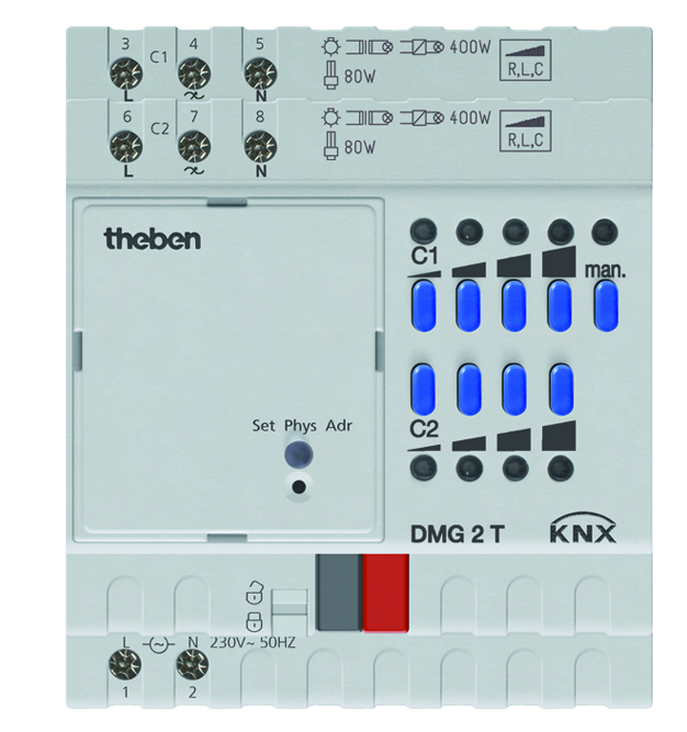 Theben Universaldimmer 2Kanal,Grundmodul DMG 2 T KNX - 4930270 günstig online kaufen